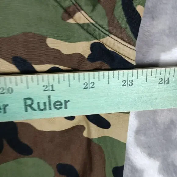 Gap Jacket Youth 2XL Green Camo Anorak Hooded 1/4 Zip Pockets Military Teen - Picture 5 of 14